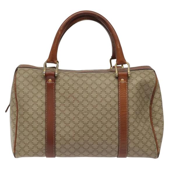 CELINE Macadam Canvas Boston Bag Beige - Picture 3 of 13